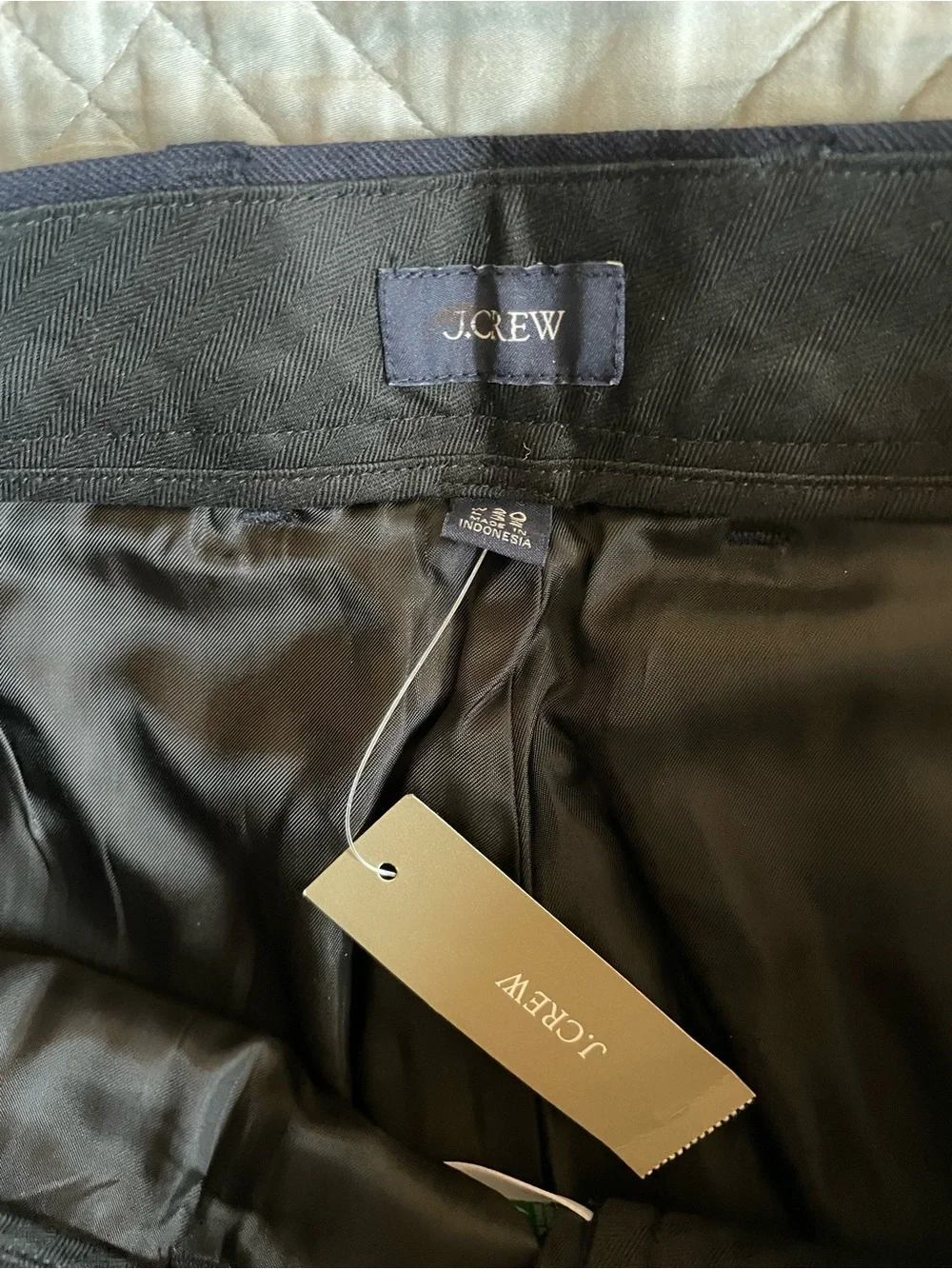 J. CREW Classic creased wool trouser in Deep Navy Size 29/32 NWT $198 CO452